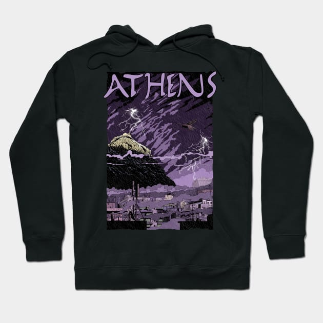 Athens City Hoodie by Hellustrations